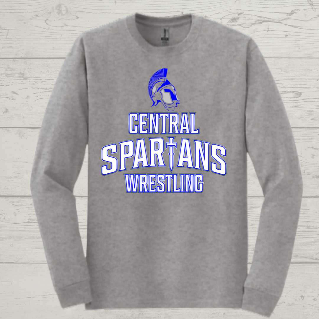 Central Spartan Wrestling Long Sleeve Shirt