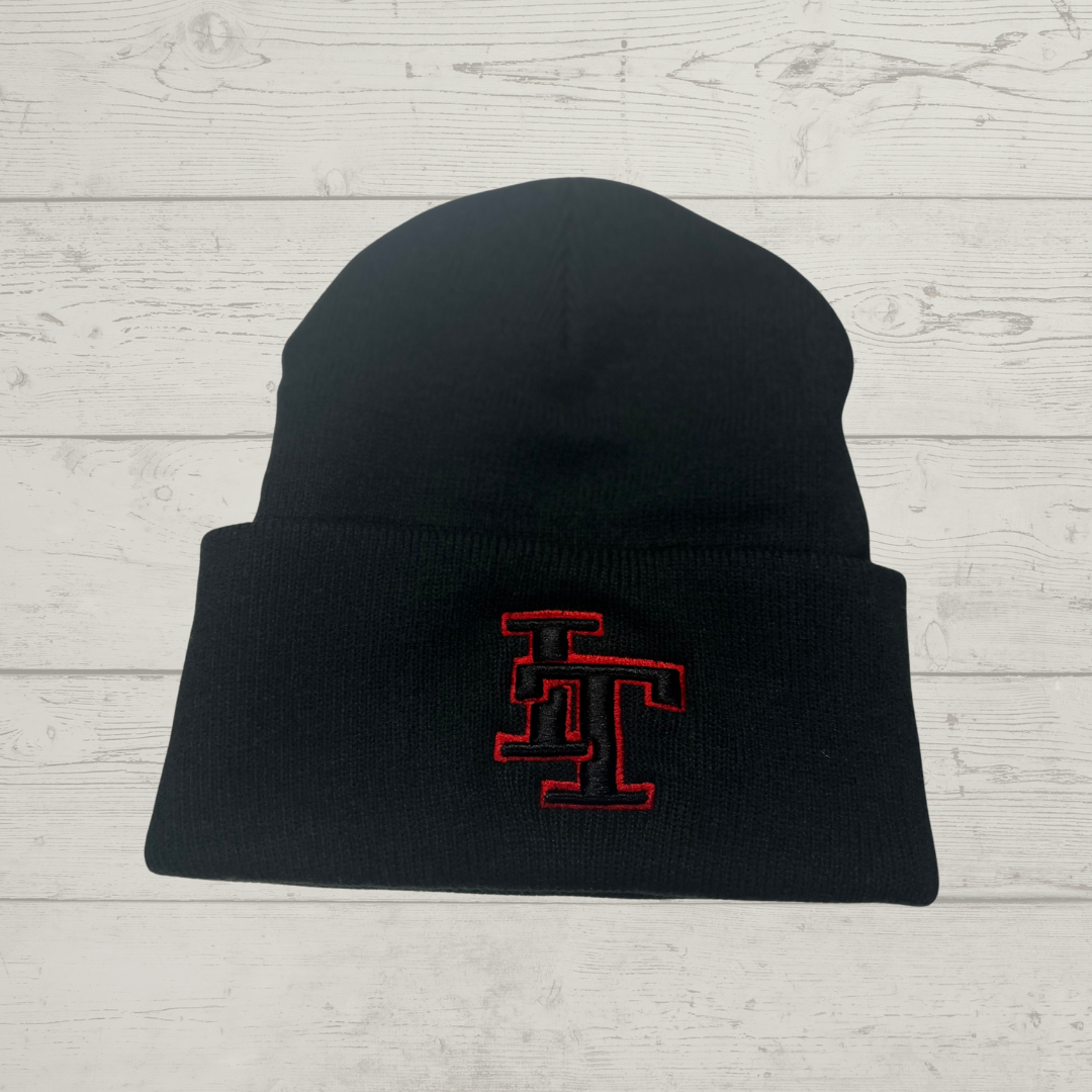 Imperial Tigers Black and Red 3D Puff Beanie